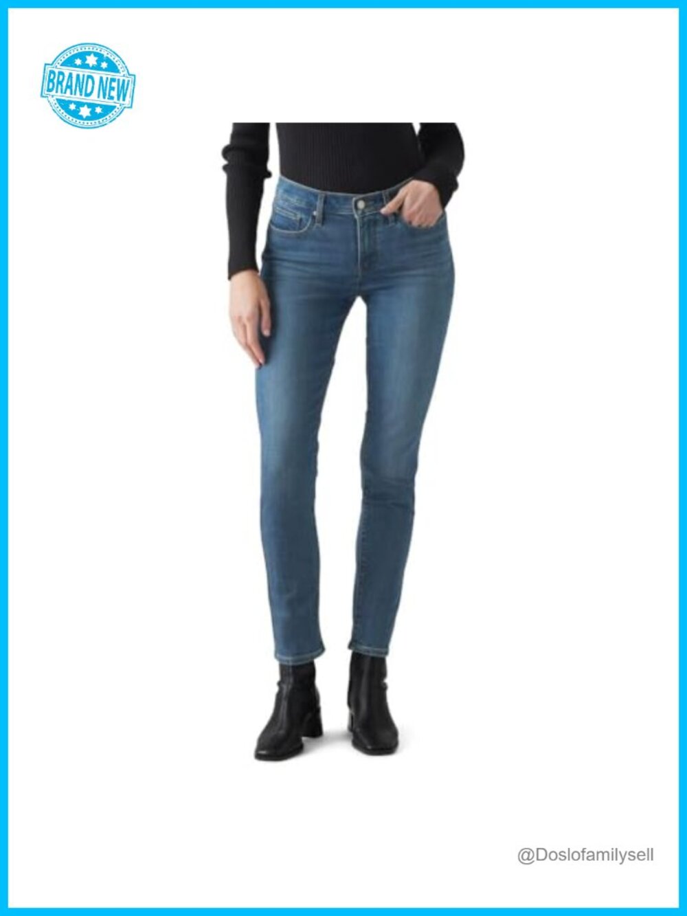 Mid Rise Shaping Skinny Jeans with Tummy Panel, 30in Inseam